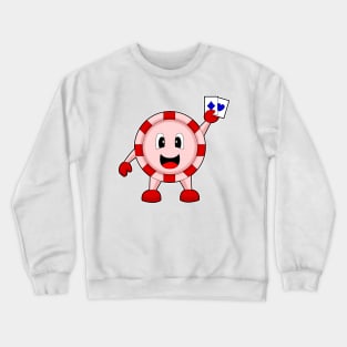 Poker chips Poker Poker cards Card game Crewneck Sweatshirt